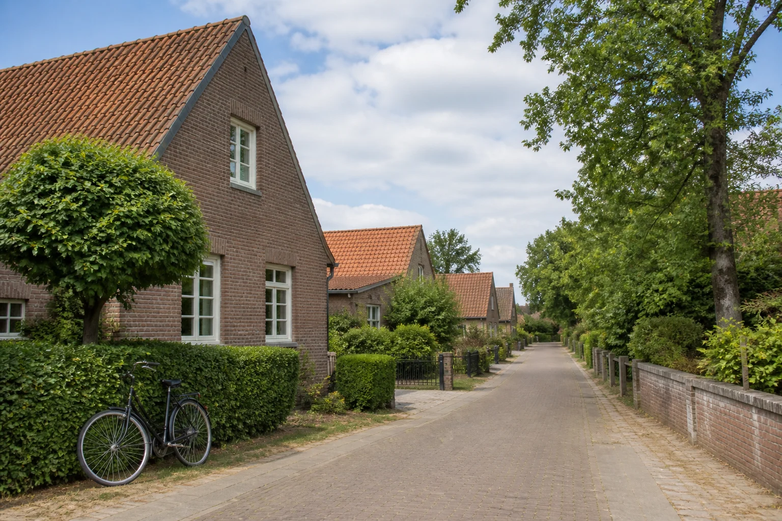 Ruhige dörfliche Wohnlage mit Ziegelhaus und Grün